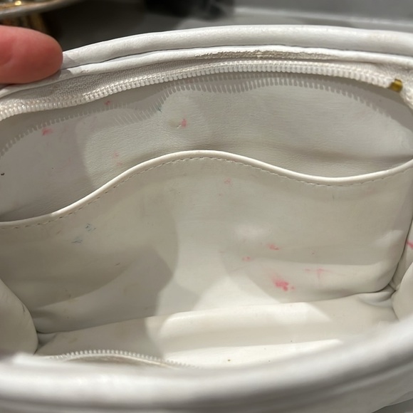 Givenchy Vintage White Leather Zip Clutch Bag Pouch 7” x 5” x 2.5” - Picture 12 of 16